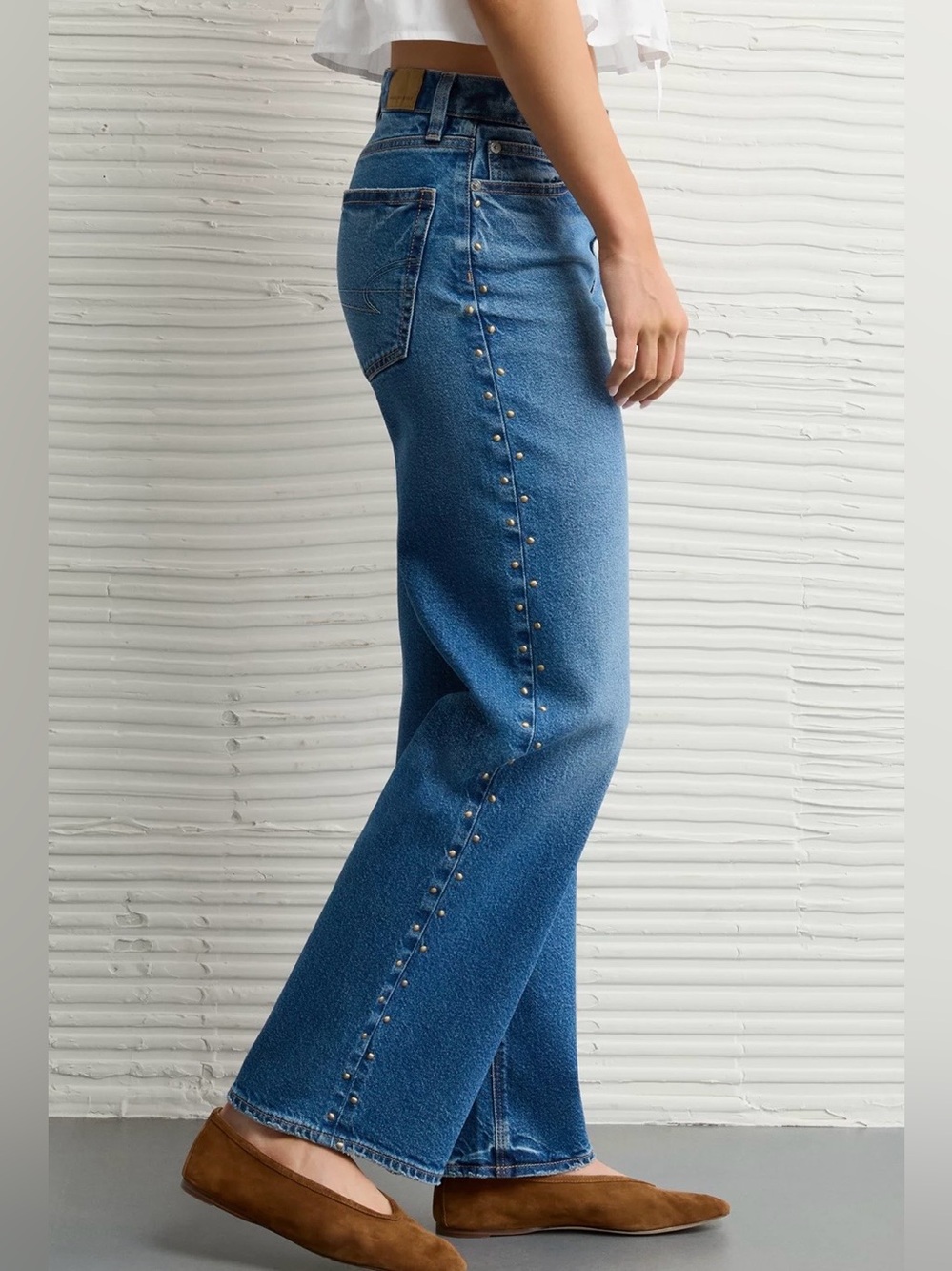 Studded Stove Pipe Jeans